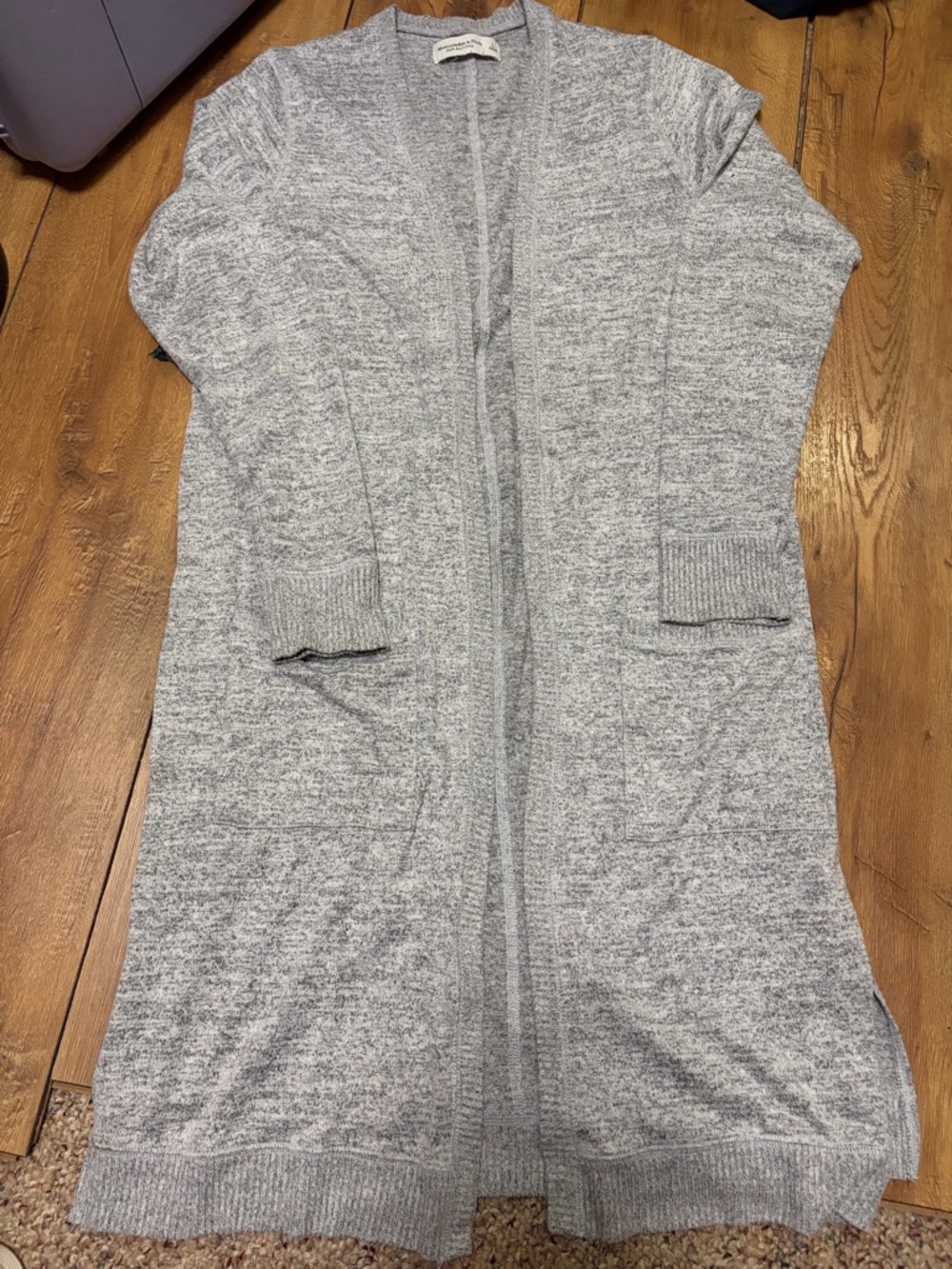 Abercrombie & Fitch Heather Gray Open Cardigan